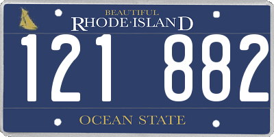RI license plate 121882