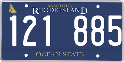 RI license plate 121885