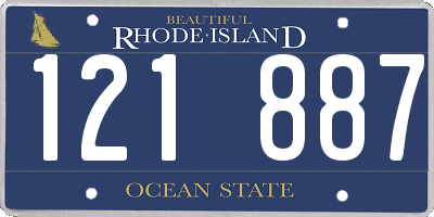 RI license plate 121887