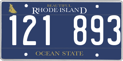 RI license plate 121893