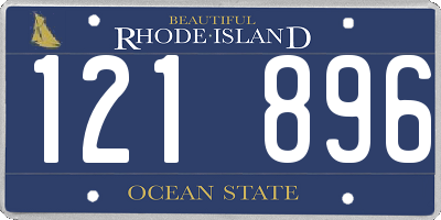 RI license plate 121896