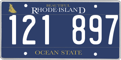 RI license plate 121897