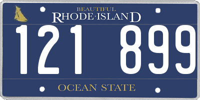 RI license plate 121899
