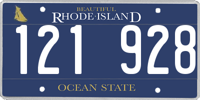 RI license plate 121928