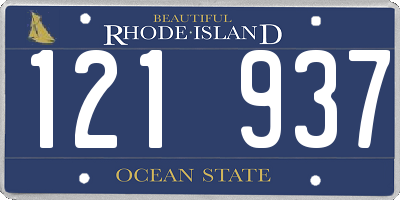 RI license plate 121937