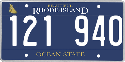 RI license plate 121940