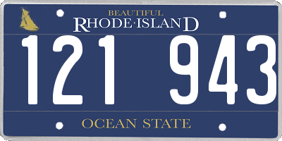 RI license plate 121943