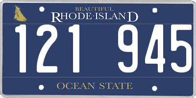 RI license plate 121945