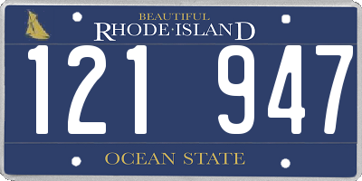 RI license plate 121947