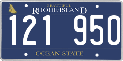 RI license plate 121950