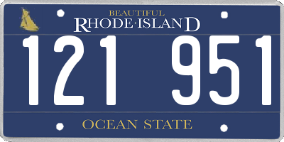RI license plate 121951
