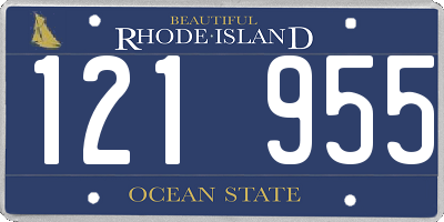 RI license plate 121955
