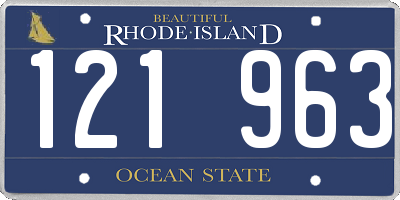 RI license plate 121963