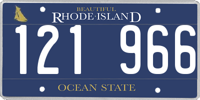 RI license plate 121966