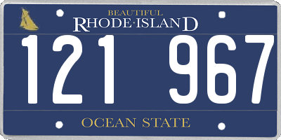 RI license plate 121967