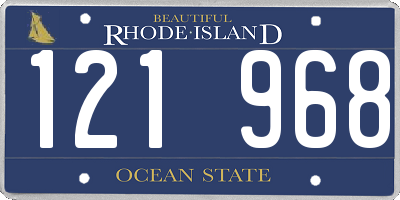 RI license plate 121968