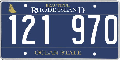 RI license plate 121970