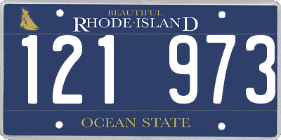 RI license plate 121973