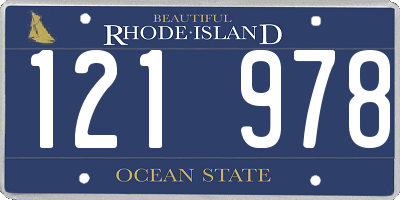 RI license plate 121978