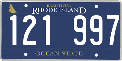 RI license plate 121997