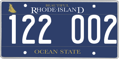 RI license plate 122002