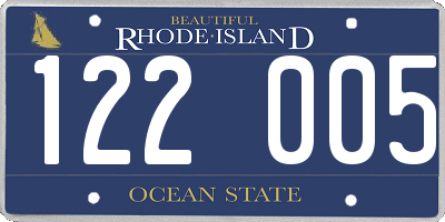 RI license plate 122005