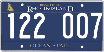 RI license plate 122007