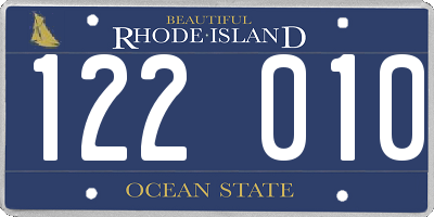 RI license plate 122010