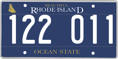 RI license plate 122011