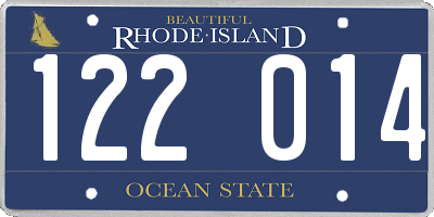 RI license plate 122014