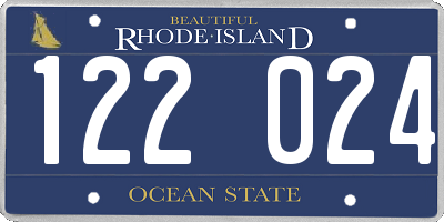 RI license plate 122024