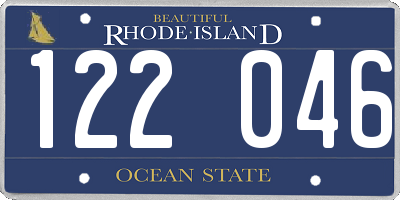 RI license plate 122046