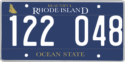 RI license plate 122048
