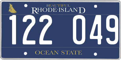 RI license plate 122049