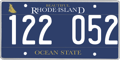 RI license plate 122052