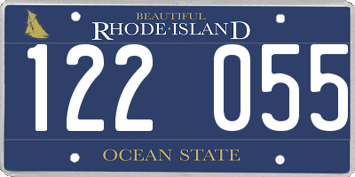 RI license plate 122055