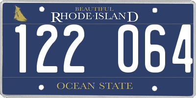 RI license plate 122064