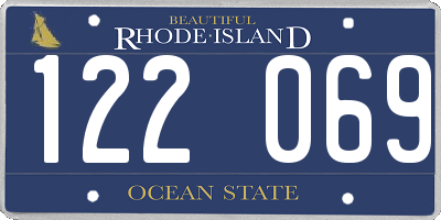 RI license plate 122069
