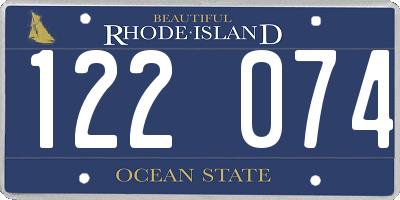 RI license plate 122074