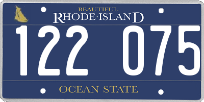 RI license plate 122075