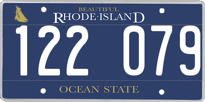 RI license plate 122079