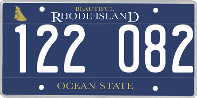 RI license plate 122082