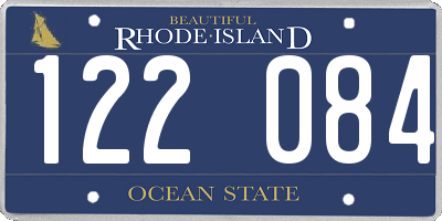 RI license plate 122084