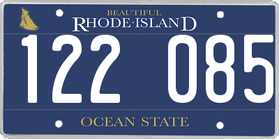 RI license plate 122085