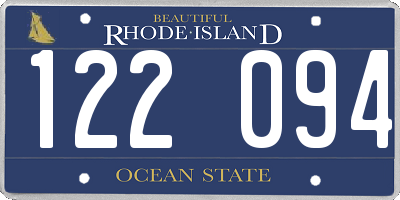 RI license plate 122094