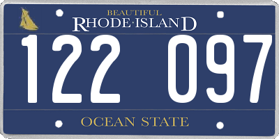 RI license plate 122097