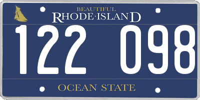 RI license plate 122098