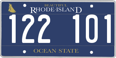 RI license plate 122101