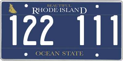 RI license plate 122111