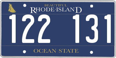 RI license plate 122131